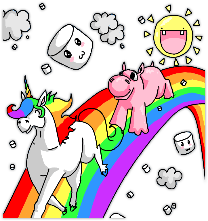 unicorns and rainbows