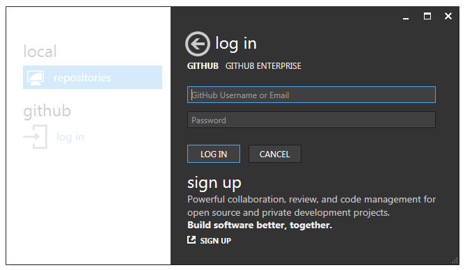 First Run, enter username password